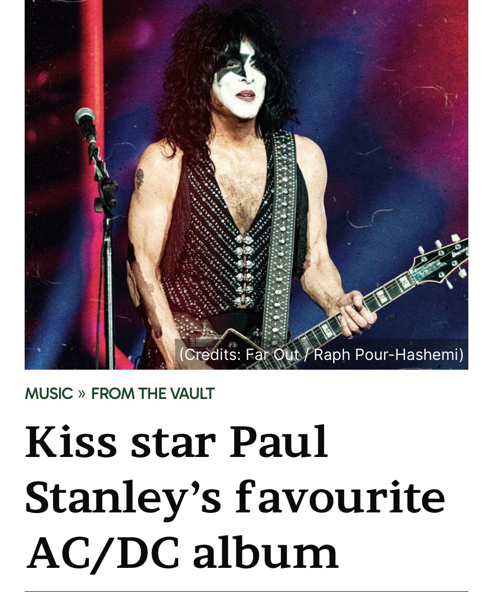 The “AC/DC” album that “KISS’s” Paul Stanley “raved about!”