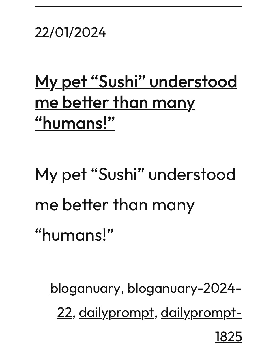 “Sushi is gone” but never from my mind!