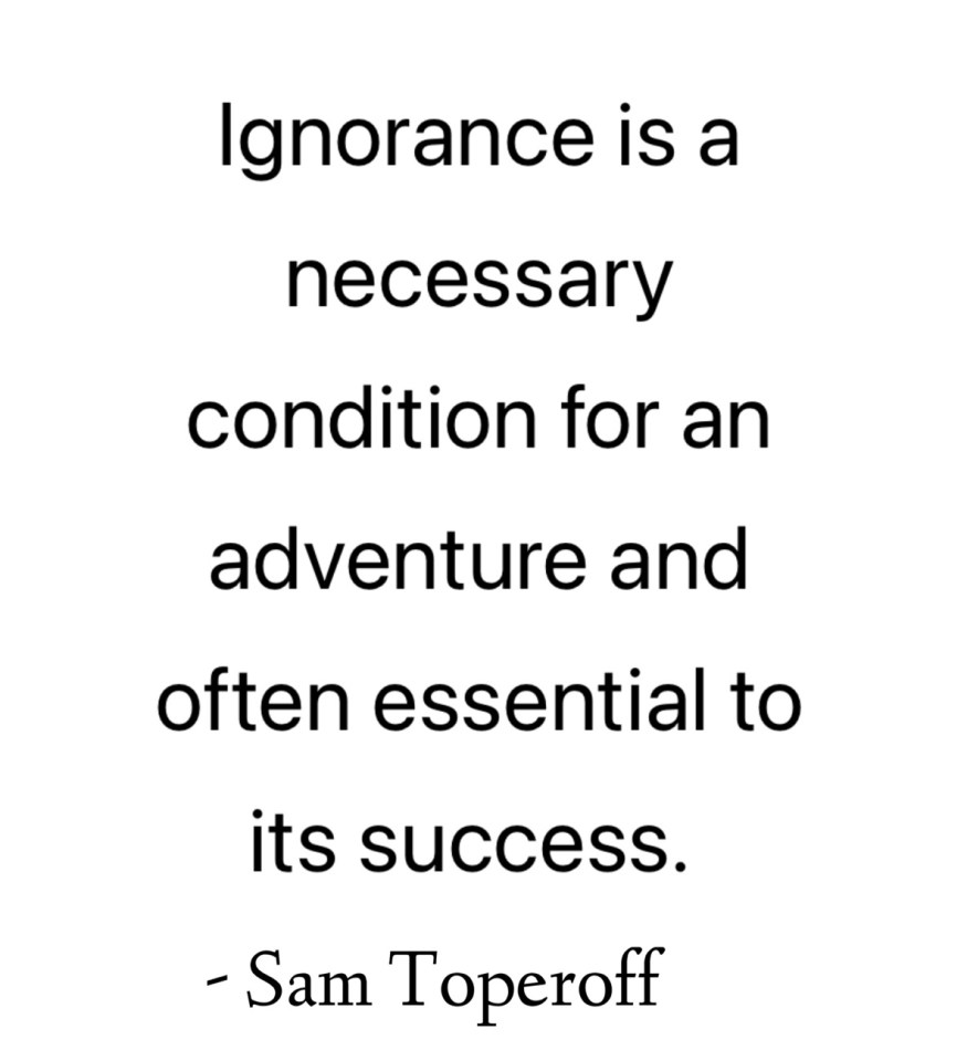 Ignorance and its need!