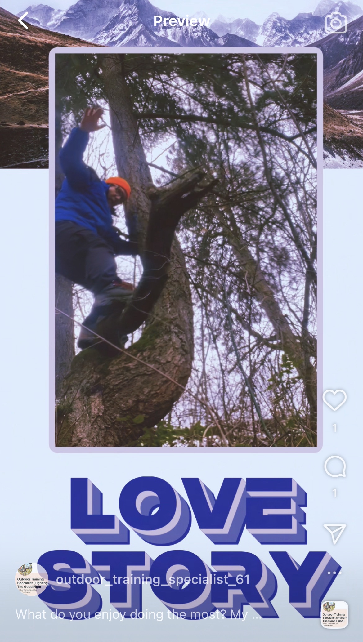 What do you enjoy doing the most? My answer is getting outside and creating my “movements!”