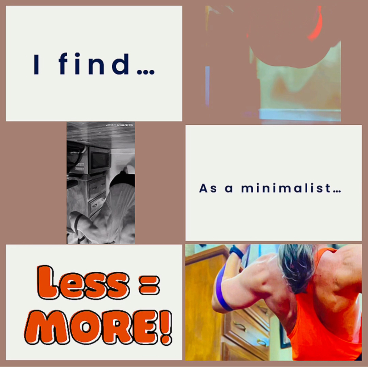 I’ve found that using less equipment leads me to thinking/learning more about my (human) mind/body which propels me FORWARD (while saving $$$) in training! – “The” Trainer