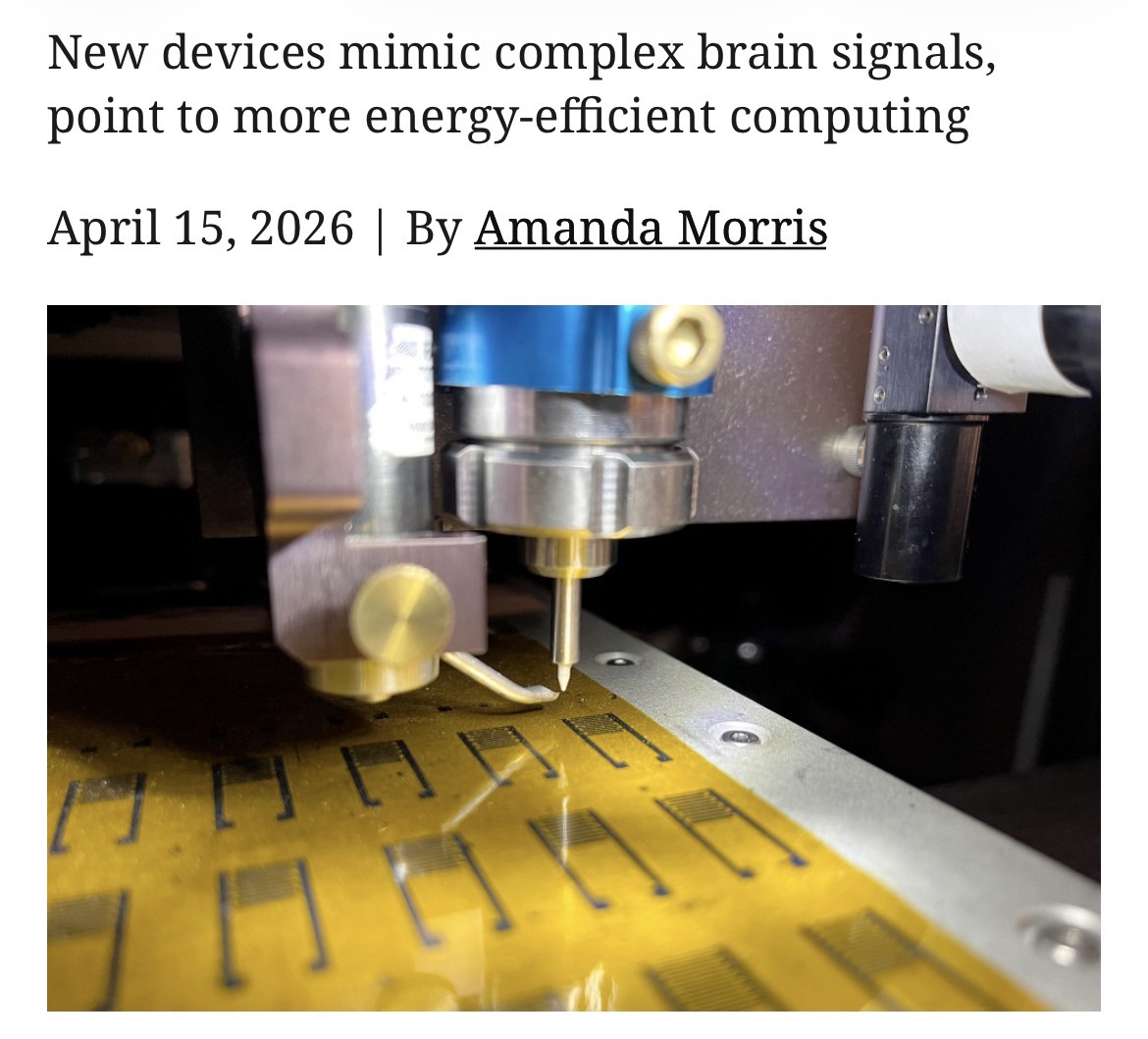 New devices mimic complex brain signals, point to more energy-efficient computing