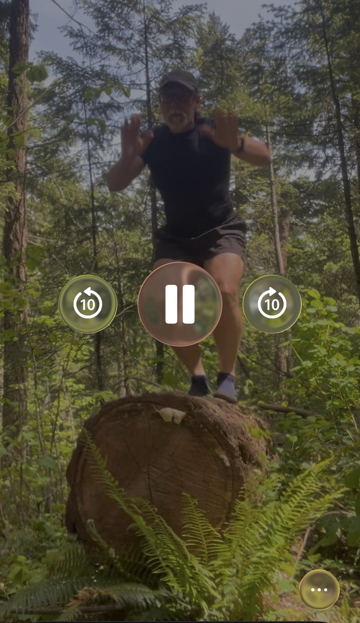 Burpees on a log! “The” Trainer Outdoor Training Specialist /Consultant- @62!/15 yr. experience as RN in CCU