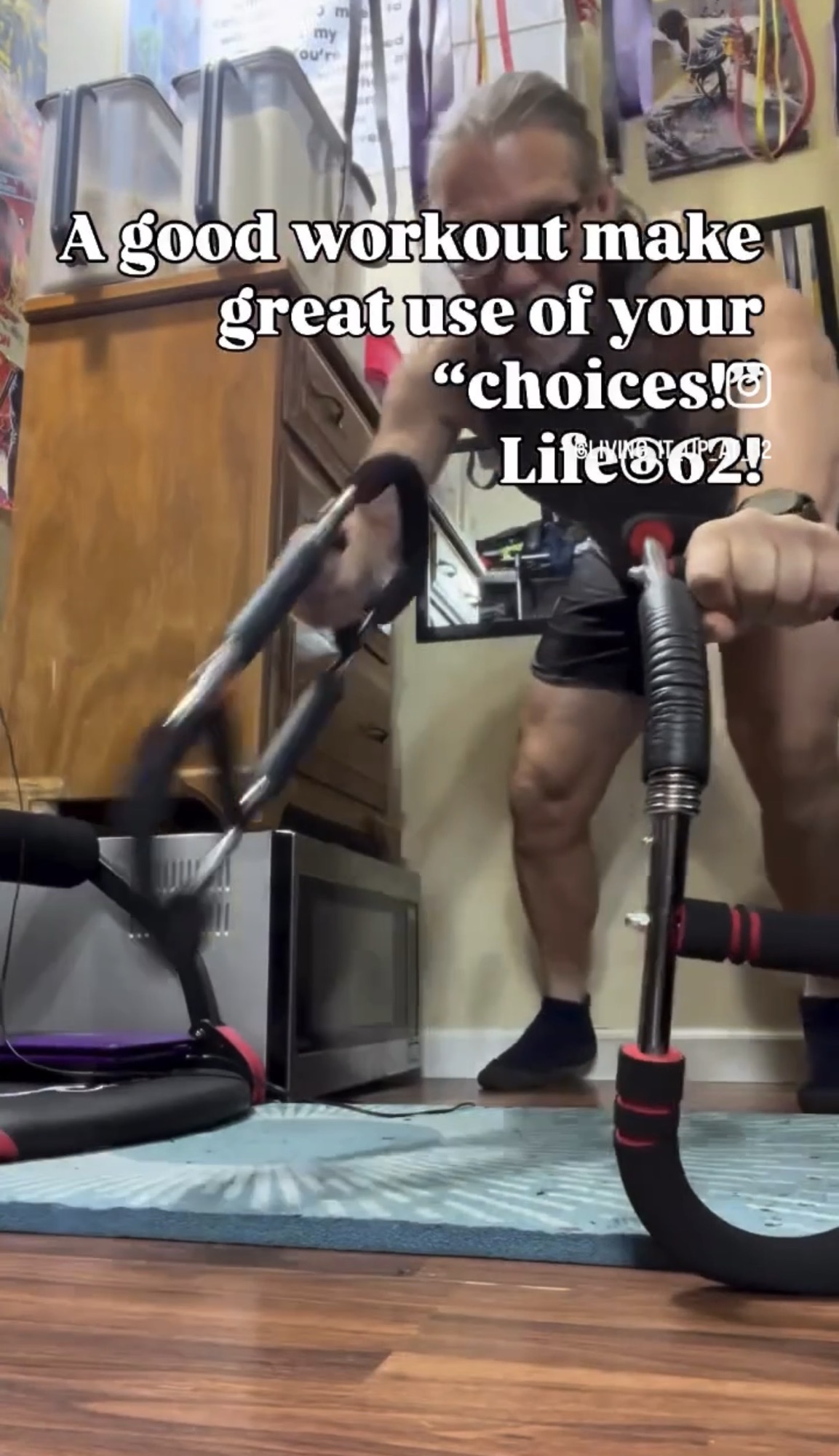 Make great use of your choices that are available to you! Life@62! #keepmovingforward #traininginsmallplaces #functionaltraining #functionaltrainer