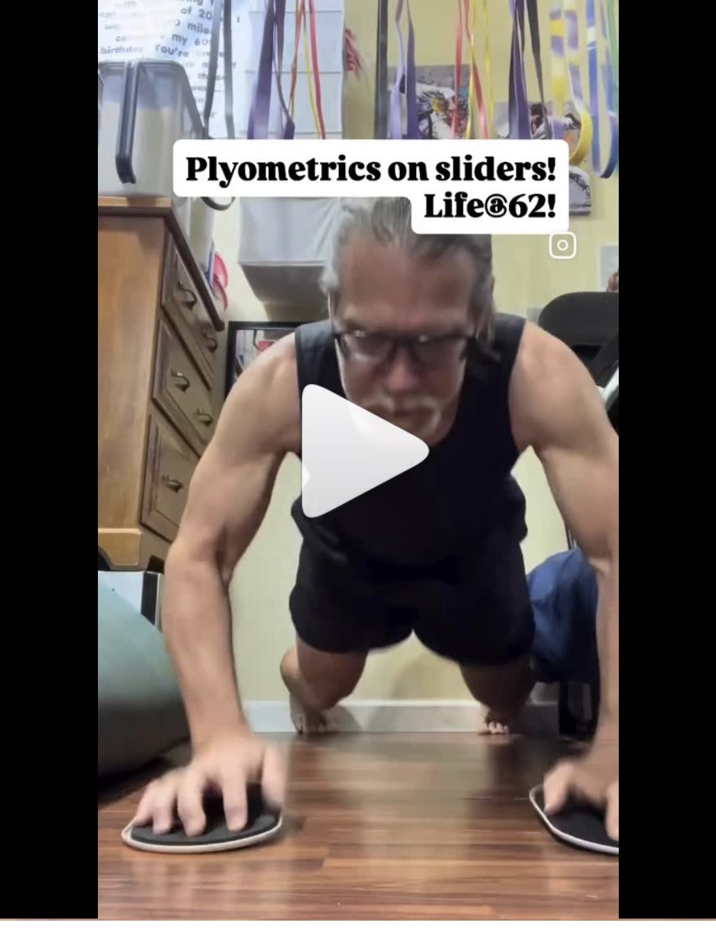 Plyos and sliders slomo! Life@62!