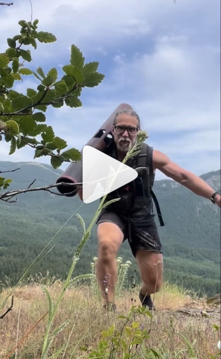 Life@62! Working with a VIPR on the mountain! #VIPR #functionaltrainingoutside #functionaltraining #plyometrics
