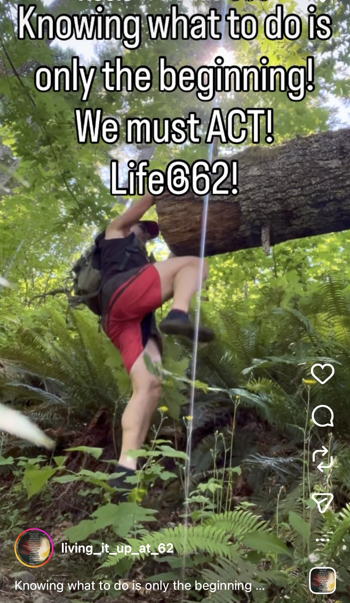 First the knowledge then “ACT!” Life@62!