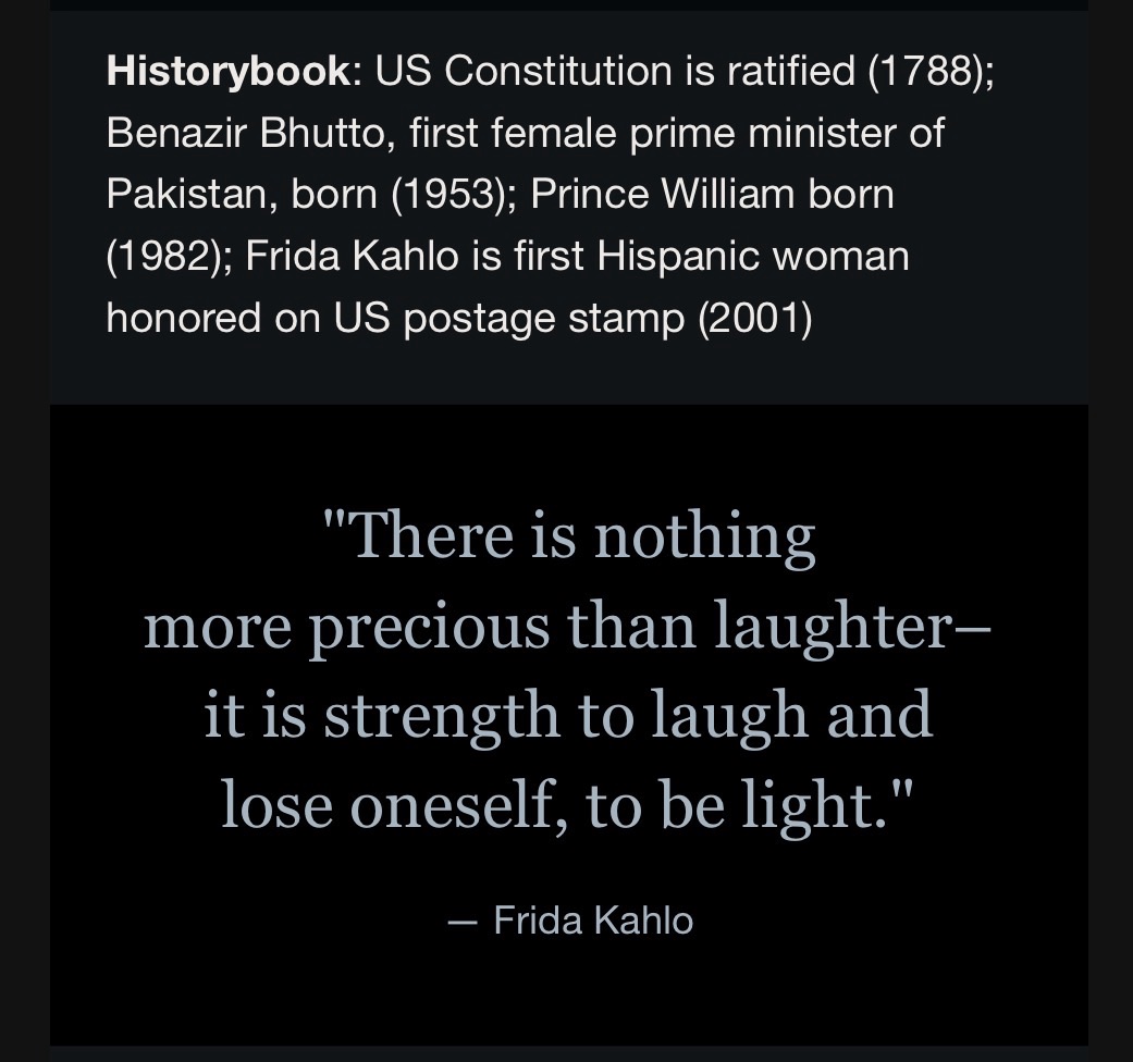 “There is&nbsp;nothing more&nbsp;precious&nbsp;than laughter–it is strength to laugh&nbsp;and lose&nbsp;oneself, to be light.”